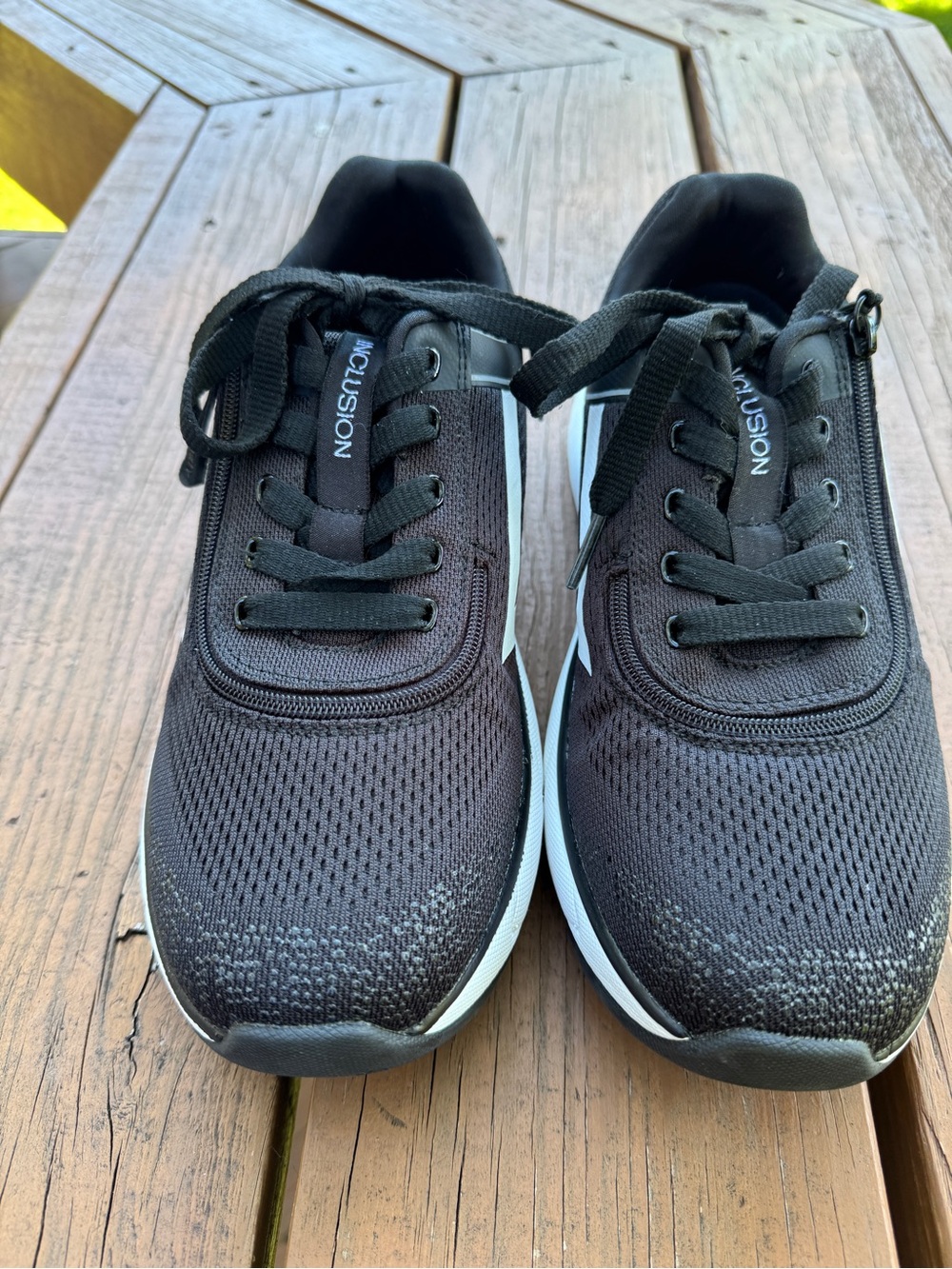 Inclusion by Billy Women's Black Knit Lace-Up Sneakers